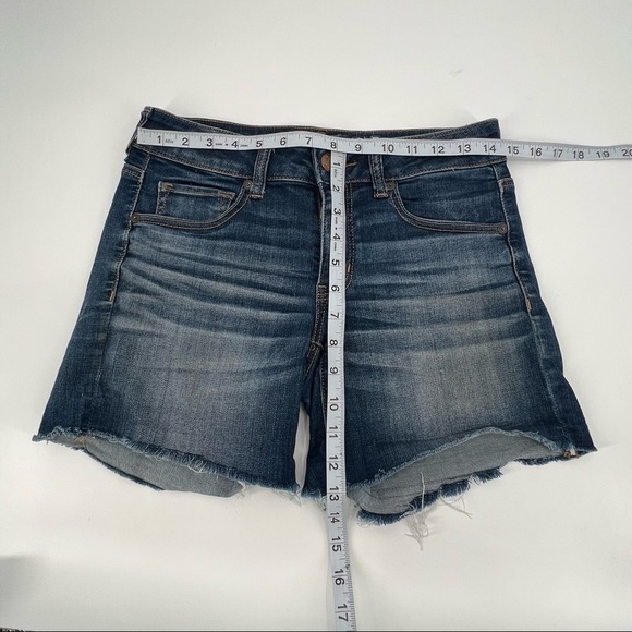 American Eagle Outfitters Midi Cut Off Super Super Stretch Shorts Size 6 Womens - Picture 5 of 9